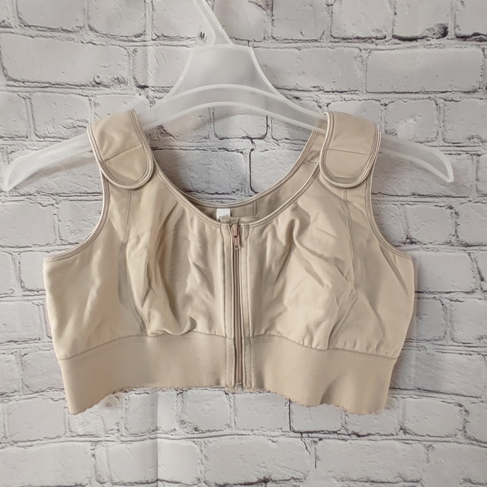ABC American Breast Care Compression Zip Hook Loop Masectomy Bra 42DE